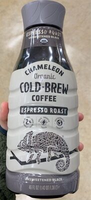 Espresso Roast Unsweetened Black Organic Cold-Brew Coffee, Espresso Roast