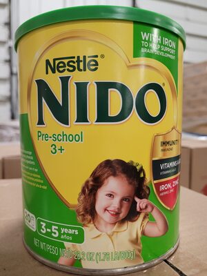 Nestle NIDO 3+ Toddler Powdered Milk Beverage - Canister - Powdered Milk Beverage with Vitamins and Minerals