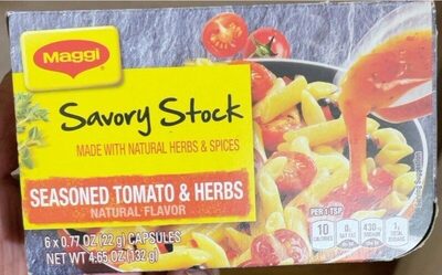 Seasoned Tomato & Herbs Flavor Savory Stock Capsules, Seasoned Tomato & Herbs