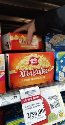 Jolly Time, Xtra Butter Microwave Pop Corn, Butter, Butter