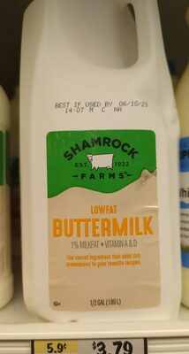 Shamrock Farms, Lowfat Butter Milk