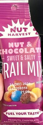 Nut & Chocolate Sweet & Salty Peanuts, Chocolate, Raisins, Almonds & Cashews Trail Mix, Nut & Chocolate Sweet & Salty