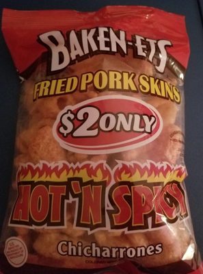 Hot 'N Spicy Fried Pork Skins, Hot 'N Spicy