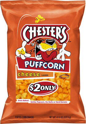 Puffcorn Cheese Flavored Puffed Corn Snacks, Cheese