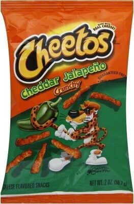 Cheetos Crunchy Cheddar Jalapeno Cheese Flavored Snacks 2.0 Ounce Plastic Bag