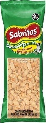 Sabritas Salt & Lime Cacahuates Peanuts 1 5/8 Ounce Bag