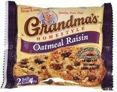 Grandma's Oatmeal Raisin Cookies 2.50 Ounce Plastic Bag