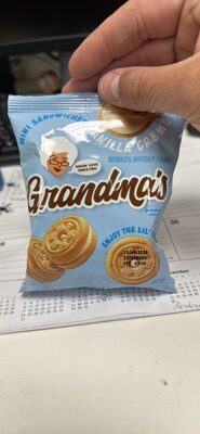 Grandma's Mini Sandwich Cremes Vanilla Cookies 2.12 Ounce Plastic Bag