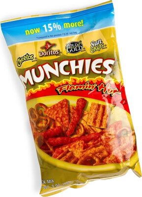 Munchies Flamin Hot Snack Mix 8 Ounce Plastic Bag