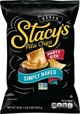 Stacy's Pita Chips Simply Naked Party Size 18 Ounce Plastic Bag