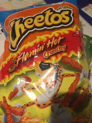 Crunchy Cheese Flavored Snacks, Flamin' Hot, Cheese