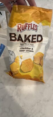 Ruffles Oven Baked Cheddar and Sour Cream Potato Chips 6.25 Ounce Plastic Bag