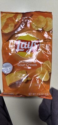 Cheddar & Sour Cream Flavored Potato Chips, Cheddar; Sour Cream