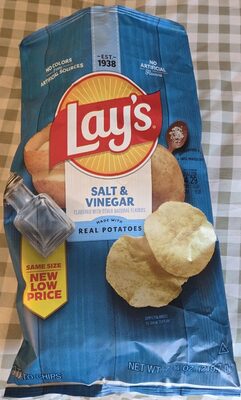 Salt & Vinegar Flavored Potato Chips, Salt; Vinegar