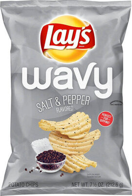 Sea Salt & Pepper Flavored Wavy Potato Chips, Sea Salt & Pepper