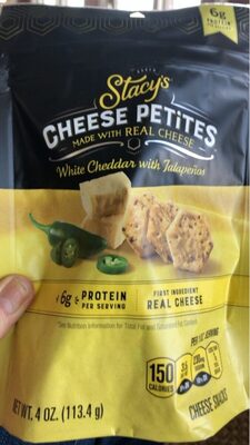 White Cheddar With Jalapenos Baked Cheese Snacks, White Cheddar With Jalapenos