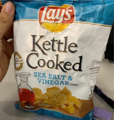 Sea Salt & Vinegar Flavored Kettle Cooked Potato Chips, Sea Salt & Vinegar
