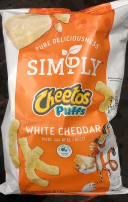 White Cheddar Puffs Cheese Flavored Snacks, White Cheddar Puffs Cheese