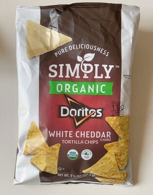White Cheddar Flavored Organic Tortilla Chips, White Cheddar