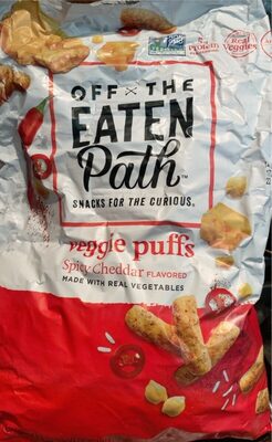 Spicy Cheddar Flavored Veggie Puffs Snacks, Spicy Cheddar