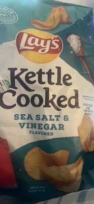 Sea Salt & Vinegar Kettle Cooked Potato Chips, Sea Salt & Vinegar