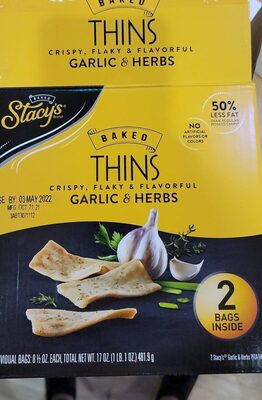 Garlic & Herbs Baked Pita Thins, Garlic & Herbs