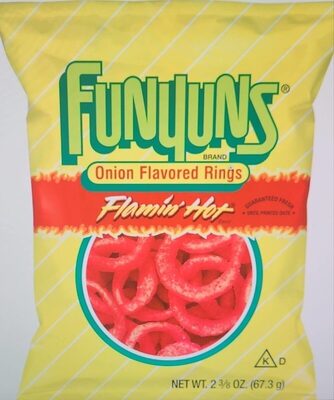 Funyuns, Onion Flavored Rings, Flamin' Hot, Flamin' Hot