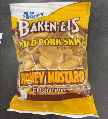 Honey Mustard Chicharrones Fried Pork Skins, Honey Mustard