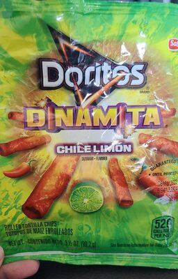 Dinamita Chile Limon Rolled Tortilla Chips, Dinamita Chile Limon