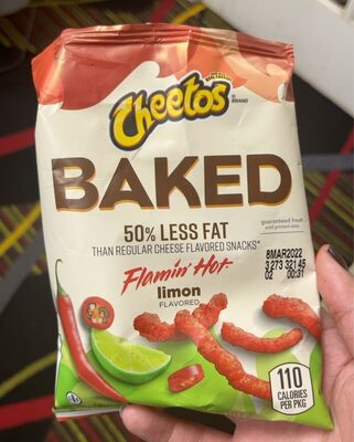 Baked Flamin' Hot Limon Cheese Flavored Snacks, Limon