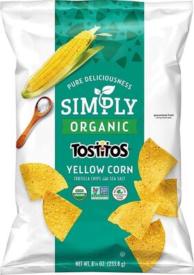 Yellow Corn Organic Tortilla Chips With Sea Salt, Yellow Corn With Sea Salt
