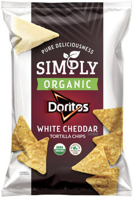 Organic White Cheddar Flavored Tortilla Chips, White Cheddar
