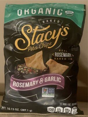 Rosemary & Garlic Organic Pita Chips, Rosemary & Garlic