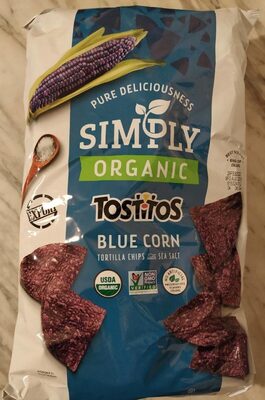 Blue Corn Organic Tortilla Chips With Sea Salt, Blue Corn With Sea Salt
