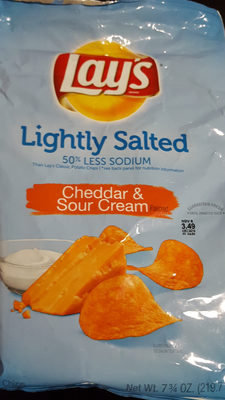 Lightly Salted Cheddar & Sour Cream Flavored Potato Chips, Lightly Salted Cheddar & Sour Cream