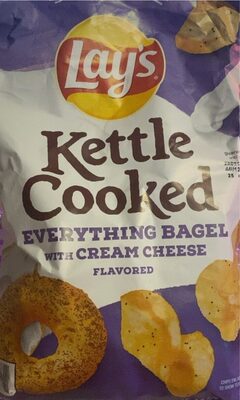 Everything Bagel With Cream Cheese Potato Chips, Cream; Cheese