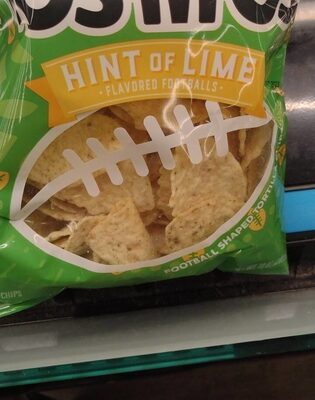 Hint Of Lime Football Shaped Tortilla Chips, Hint Of Lime
