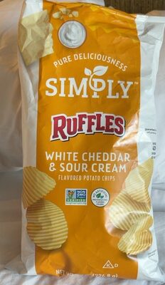 White Cheddar & Sour Cream Flavored Potato Chips, White Cheddar & Sour Cream