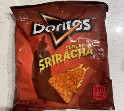 Screamin' Sriracha Flavored Tortilla Chips, Sriracha