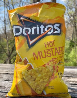 Hot Mustard Flavored Tortilla Chips, Mustard