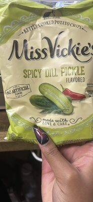 Spicy Dill Pickle Flavored Kettle Cooked Potato Chips, Pickle