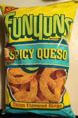 Spicy Queso Onion Flavored Rings, Queso; Onion