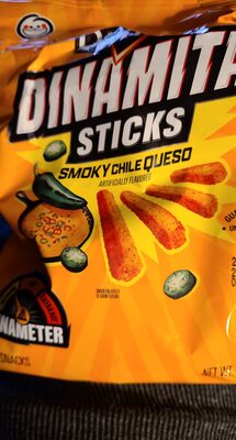 Dinamita Sticks Smoky Chile Queso Corn Snacks