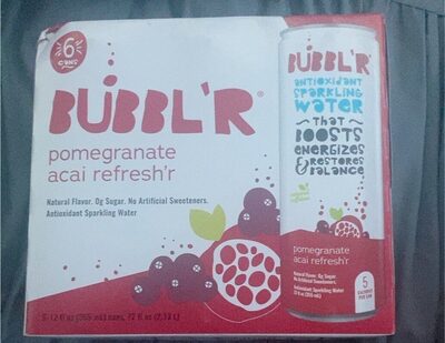 Pomegranate Acai Refresh'R Antioxidant Sparkling Water, Pomegranate Acai Refresh'R