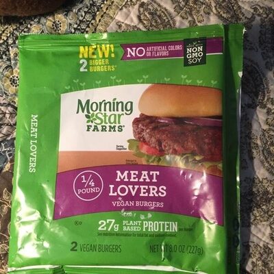 Morningstar Farms Veggie Burgers Meat Lovers Vegan 8oz