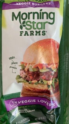 Morningstar Farms Veggie Burgers Veggie Lovers Vegan 16oz