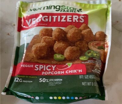 Spicy Popcorn Chik'N Bite-Size Veggie Chicken, Spicy Popcorn Chik'N