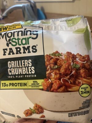 Morningstar Farms Veggie Meal Starters Veggie Grillers Crumbles, 12 Oz