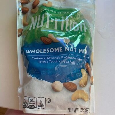 Cashews, Almonds & Macadamias With A Touch Of Sea Salt Wholesome Nut Mix, Cashews, Almonds & Macadamias With A Touch Of Sea Salt