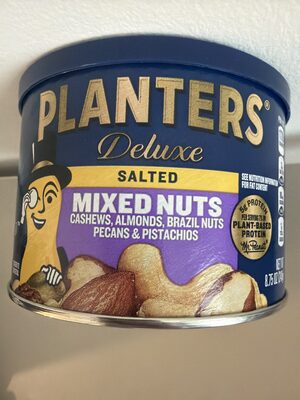 Salted Cashews, Almonds, Brazil Nuts Pecans & Pistachios Deluxe Mixed Nuts, Salted